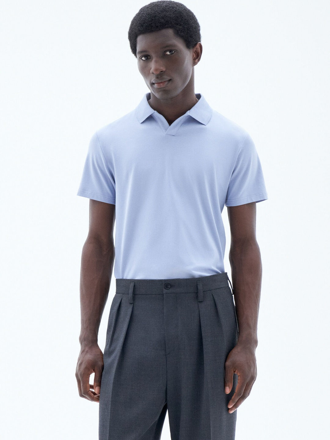 Stretch Cotton Polo T-Shirt