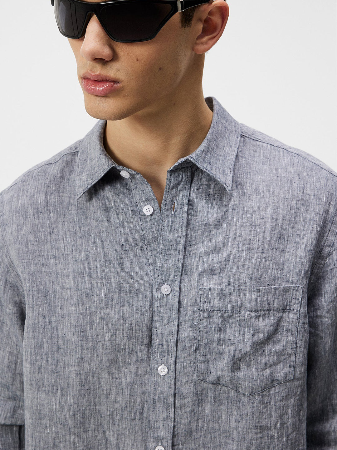 Slim LS Linen Melange Shirt
