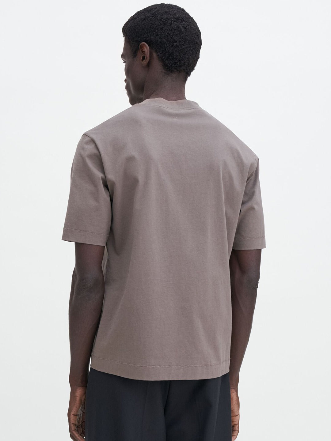 Mock Neck Cotton Tee