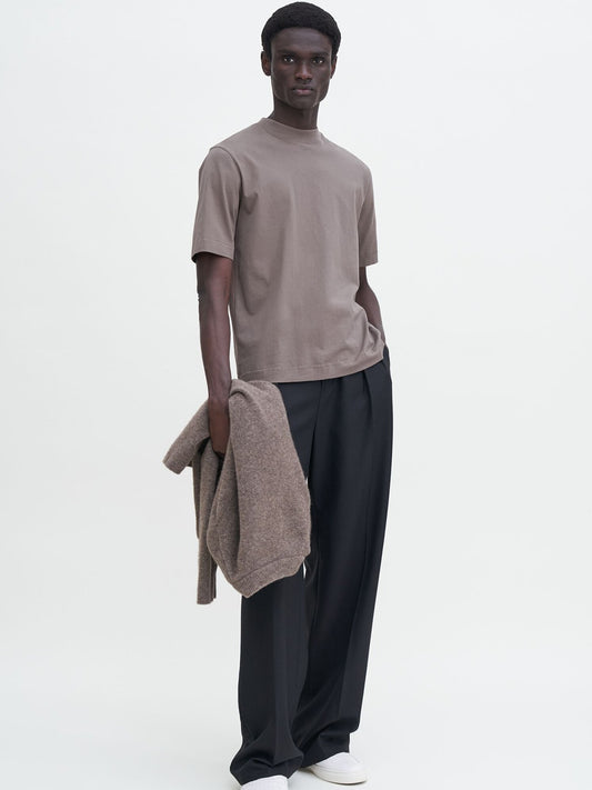 Mock Neck Cotton Tee