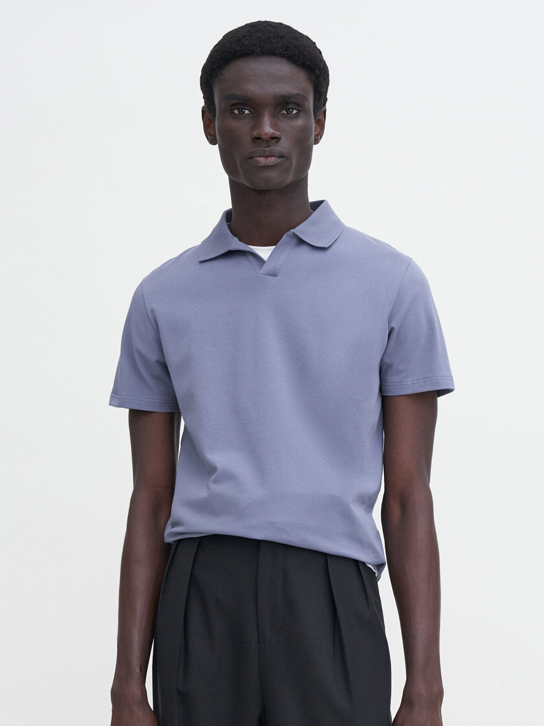 Stretch Cotton Polo T-Shirt