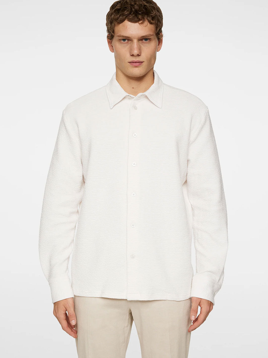 Reg LS Crinkle Jersey Shirt