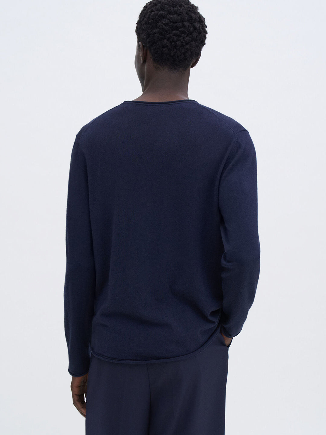 Rolled Edge Knit Sweater