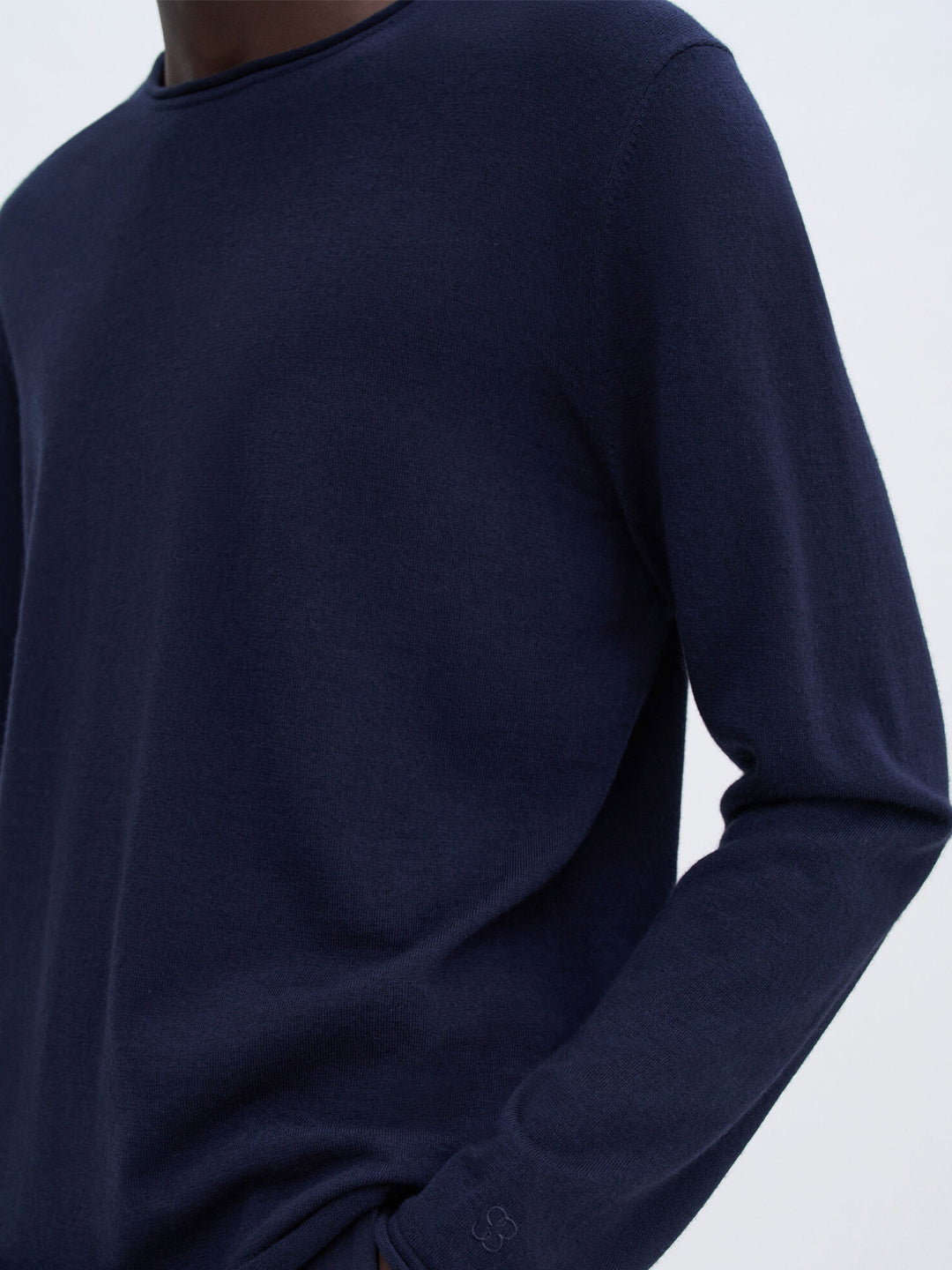 Rolled Edge Knit Sweater