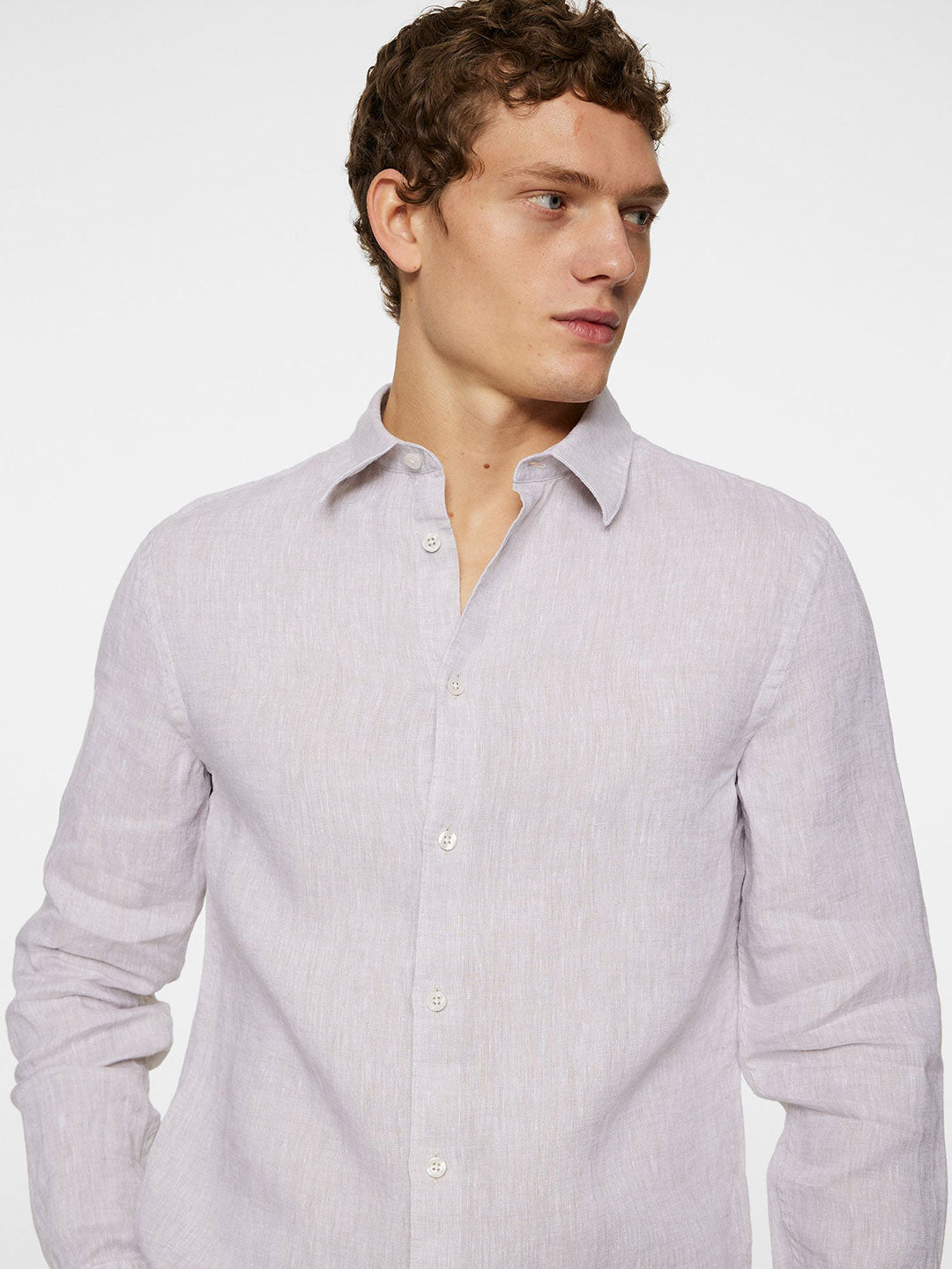 Slim LS Linen Melange Shirt