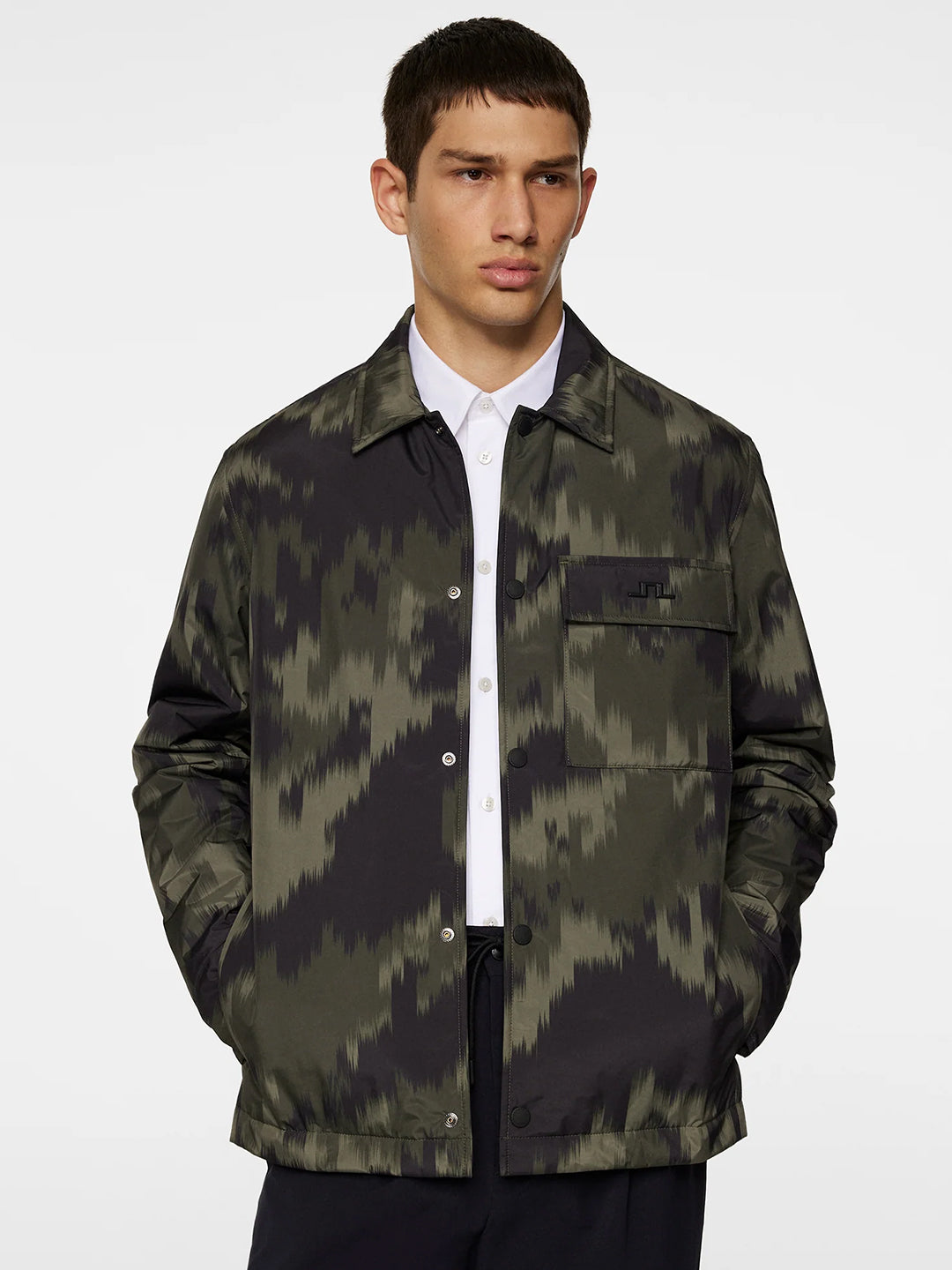 Nile Print padded Overshirt