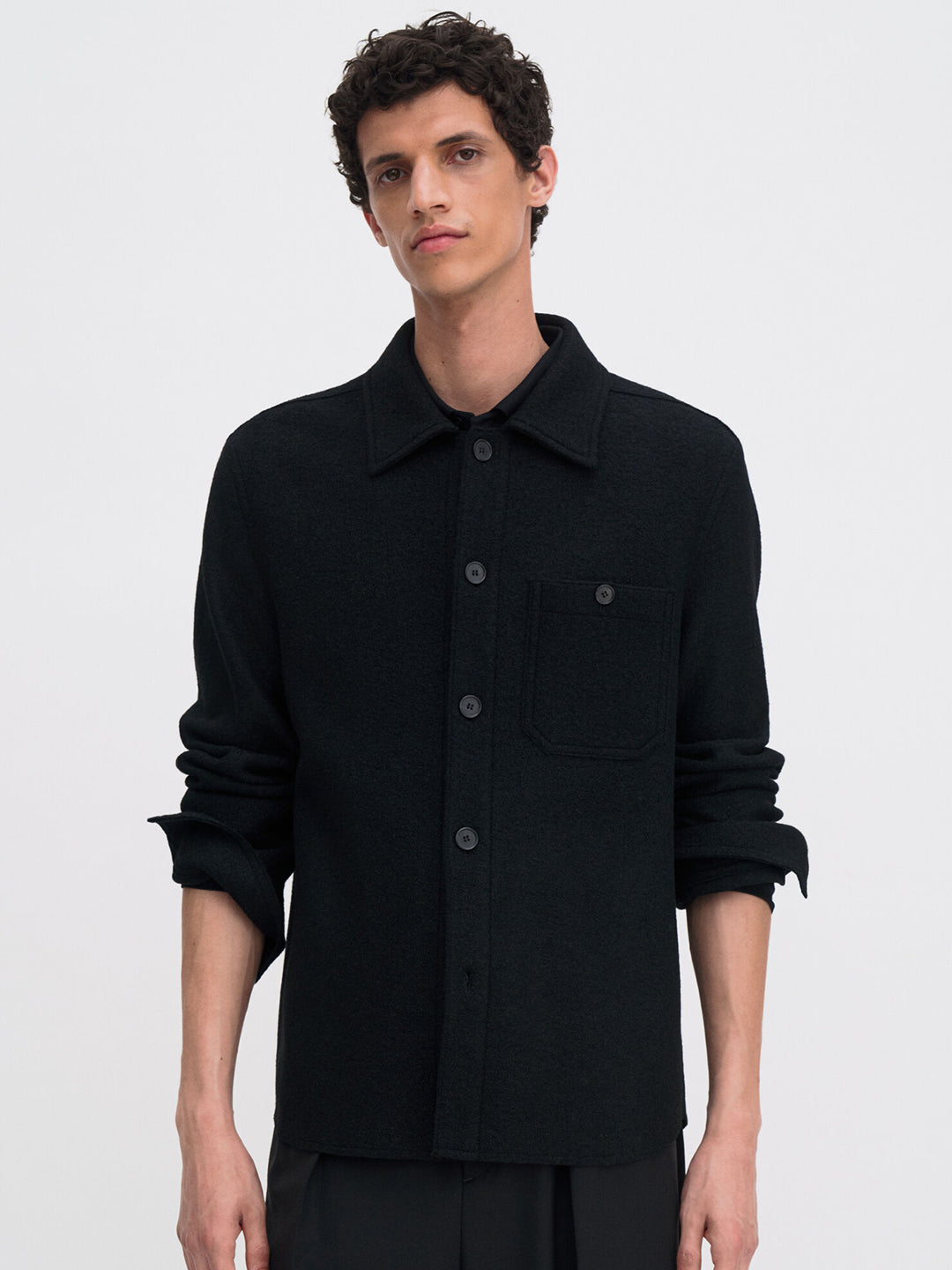 Boiled Wool Shirt Jacket