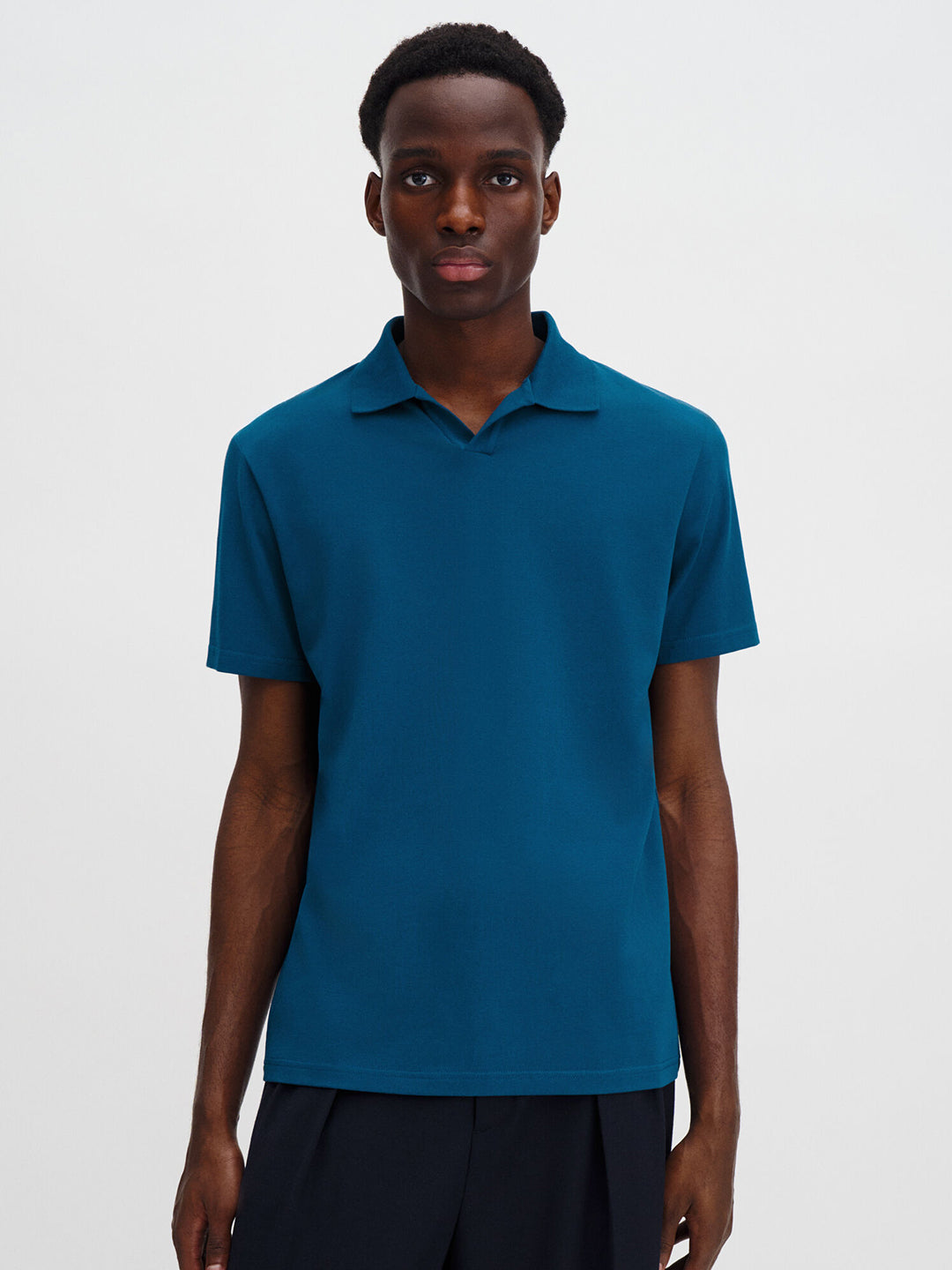 Stretch Cotton Polo T-Shirt