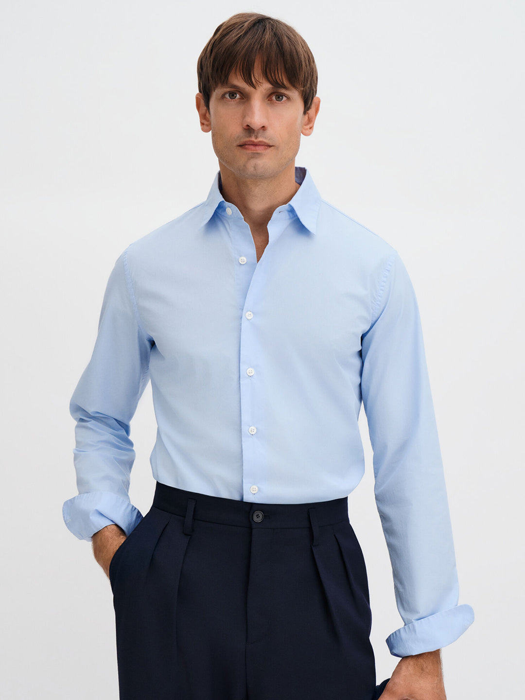 Slim Washed Cotton Shirt