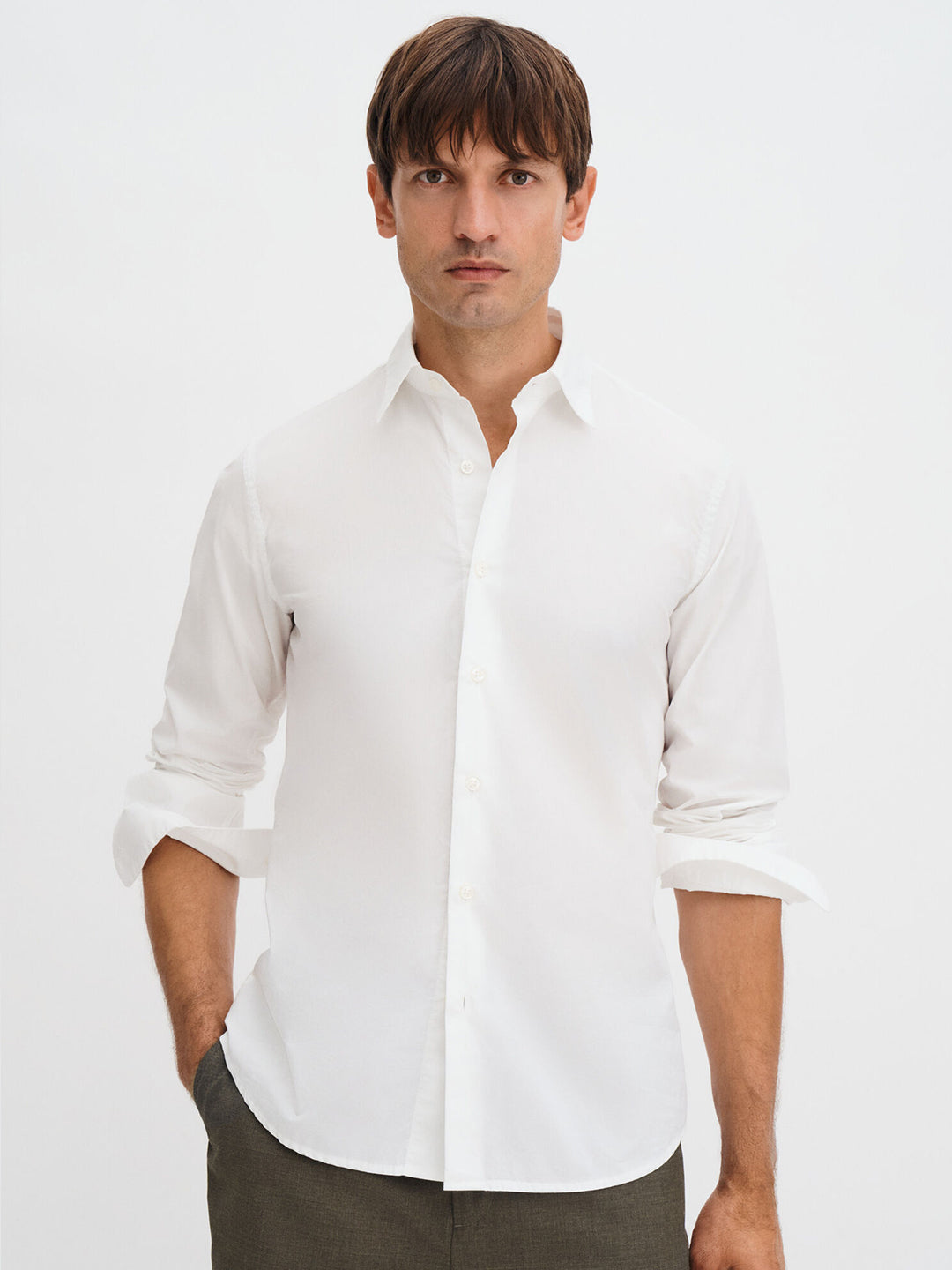 Slim Washed Cotton Shirt