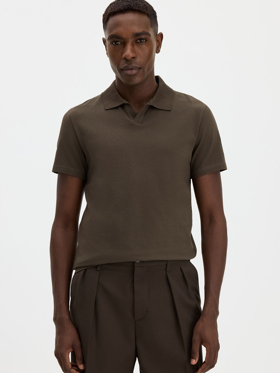 Stretch Cotton Polo T-Shirt