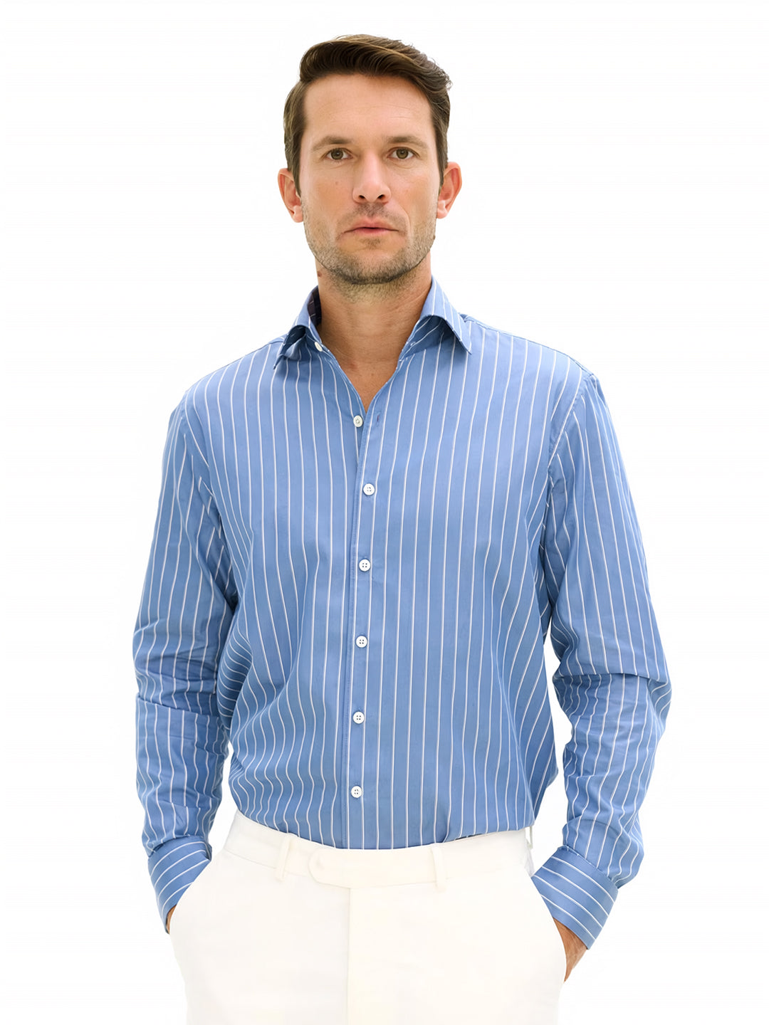 Reg Fit One Piece Wide Stripe Shirt