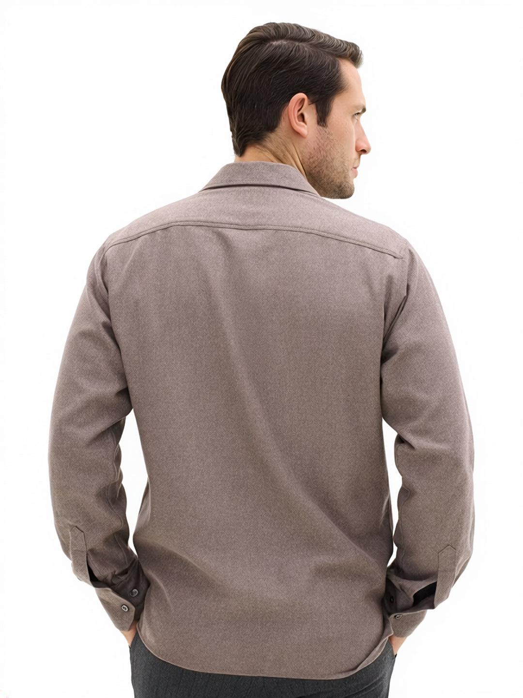 Straight Fit Cuban Winter Twill Shirt