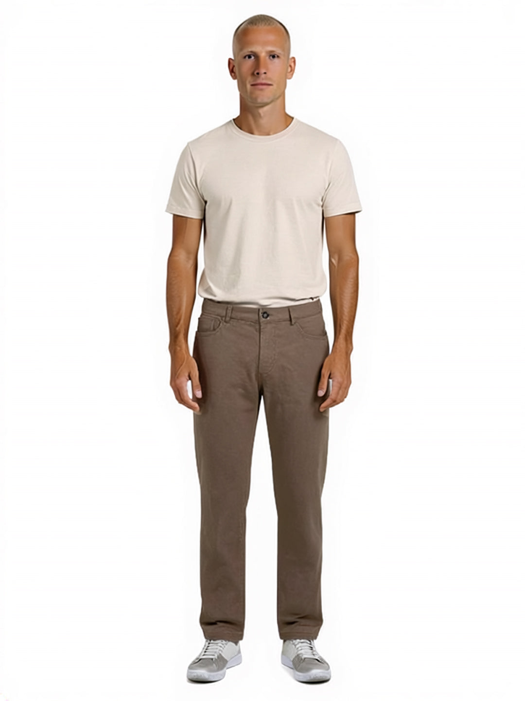 Slim Fit 5-Pocket Stretch Peached Cotton