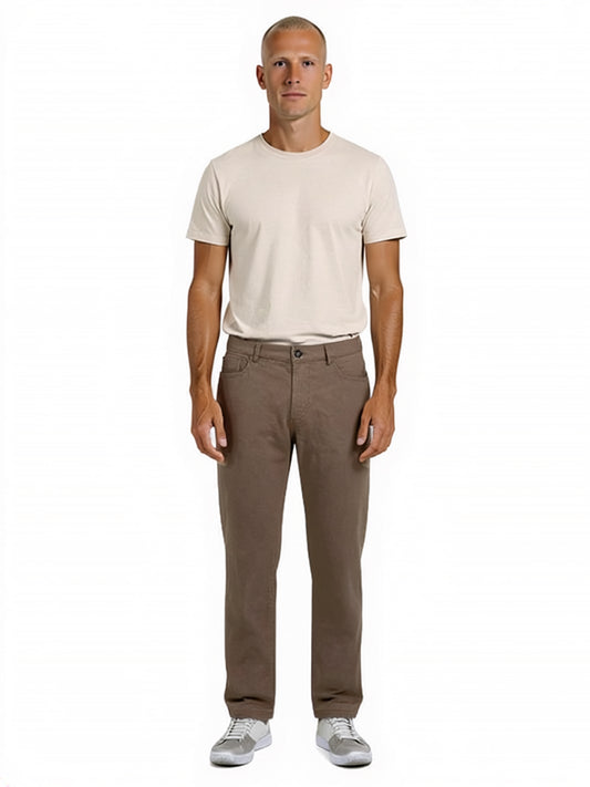 Slim Fit 5-Pocket Stretch Peached Cotton