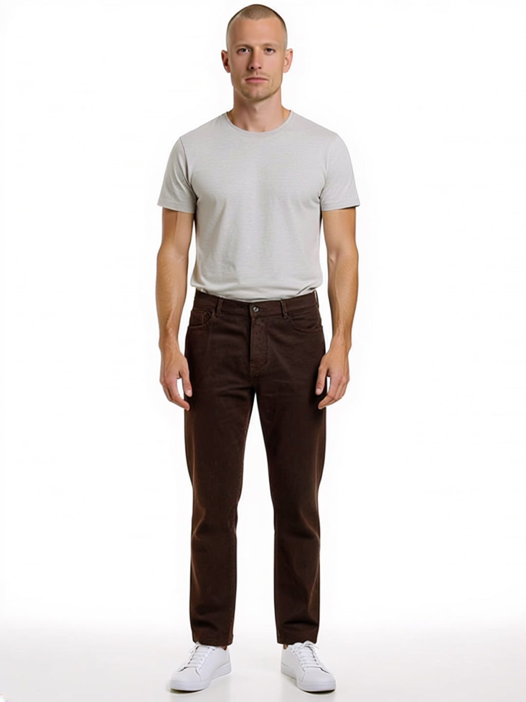 Slim Fit 5-Pocket Stretch Peached Cotton