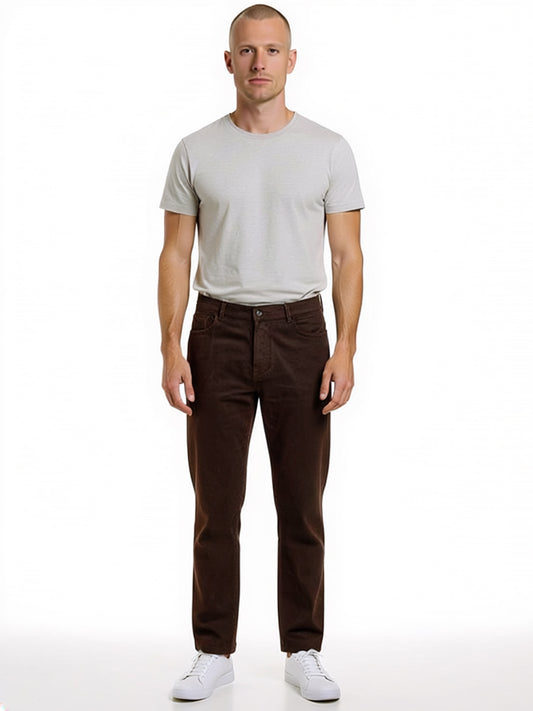 Slim Fit 5-Pocket Stretch Peached Cotton