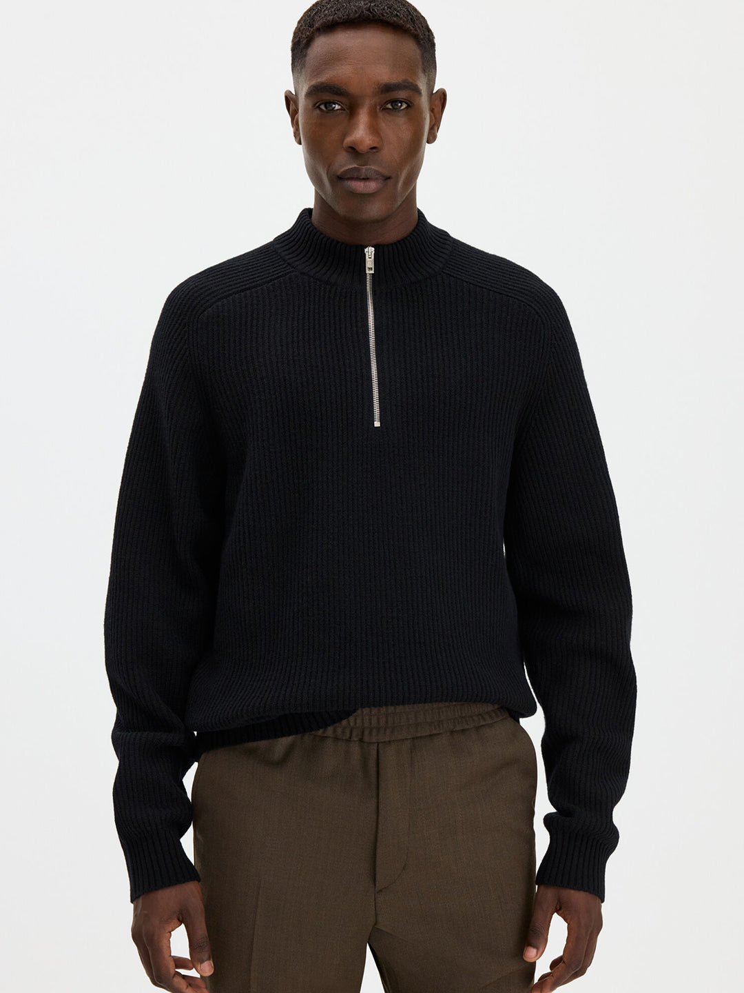 Wool Half Zip Sweater