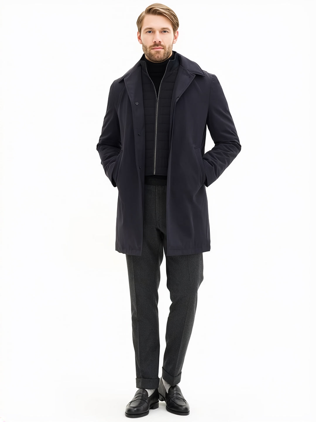 Zipped Padded Car Coat
