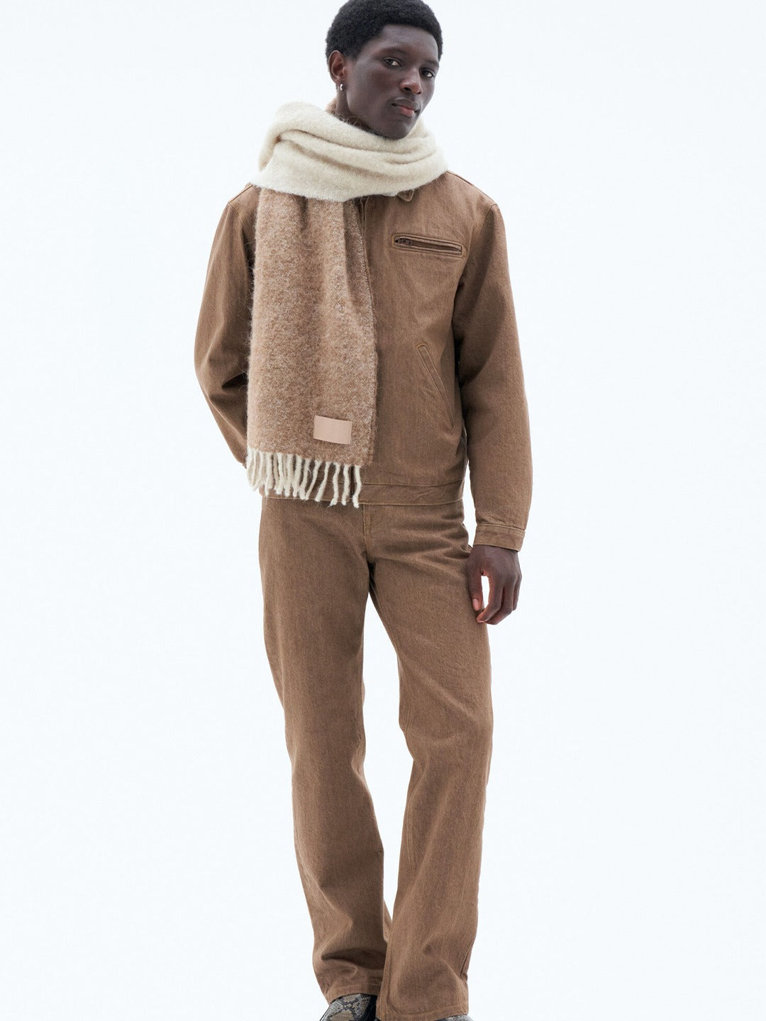 Boucle Colour Block Scarf