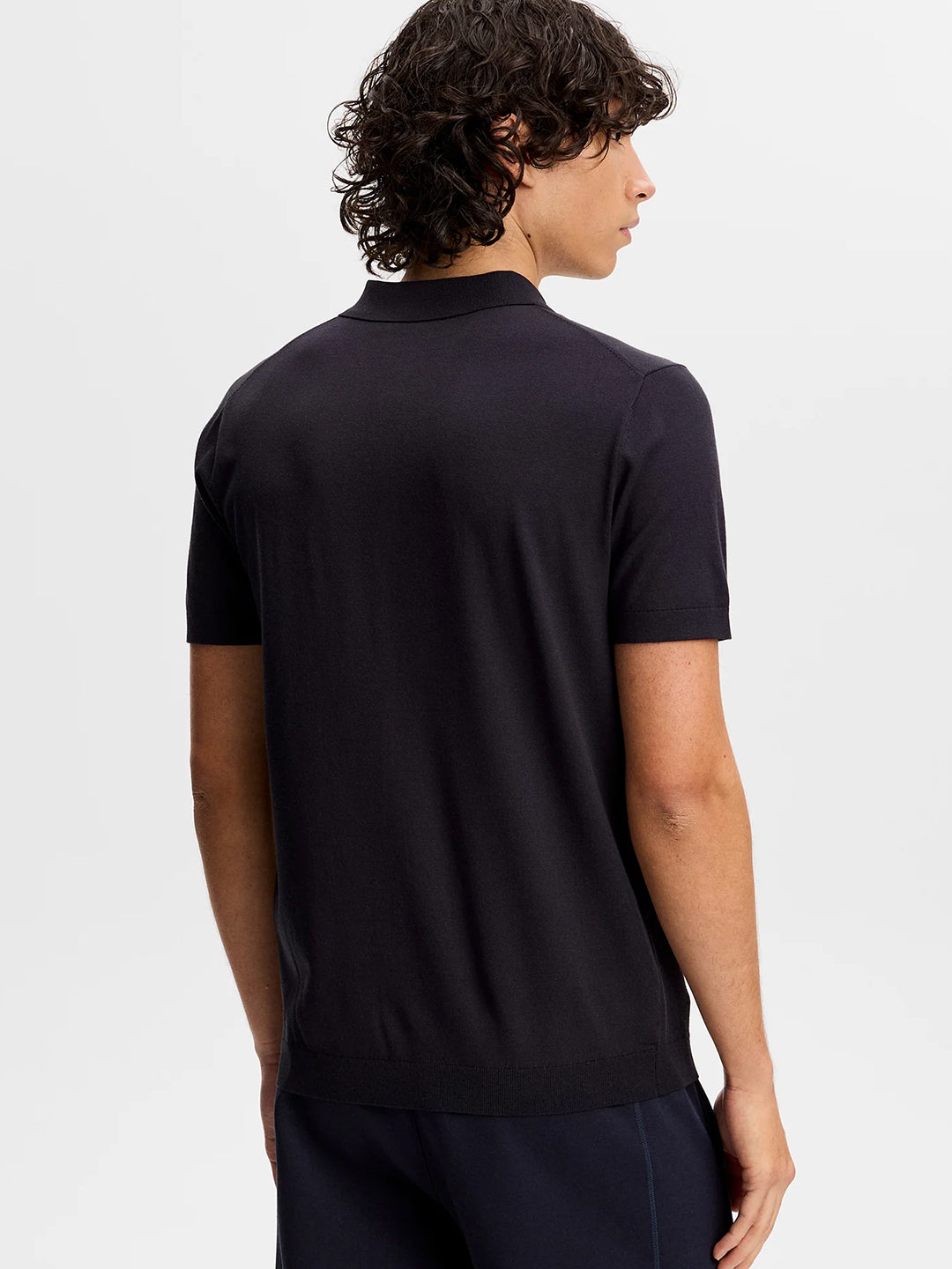 Ridge Knitted Polo T-shirt
