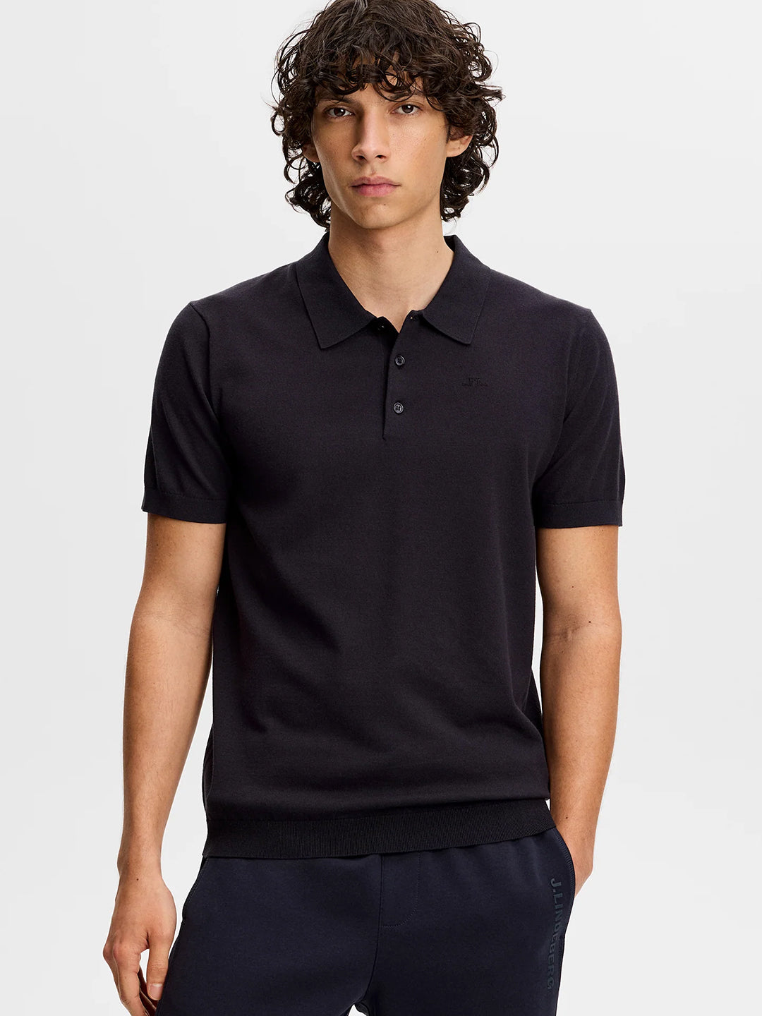 Ridge Knitted Polo T-shirt