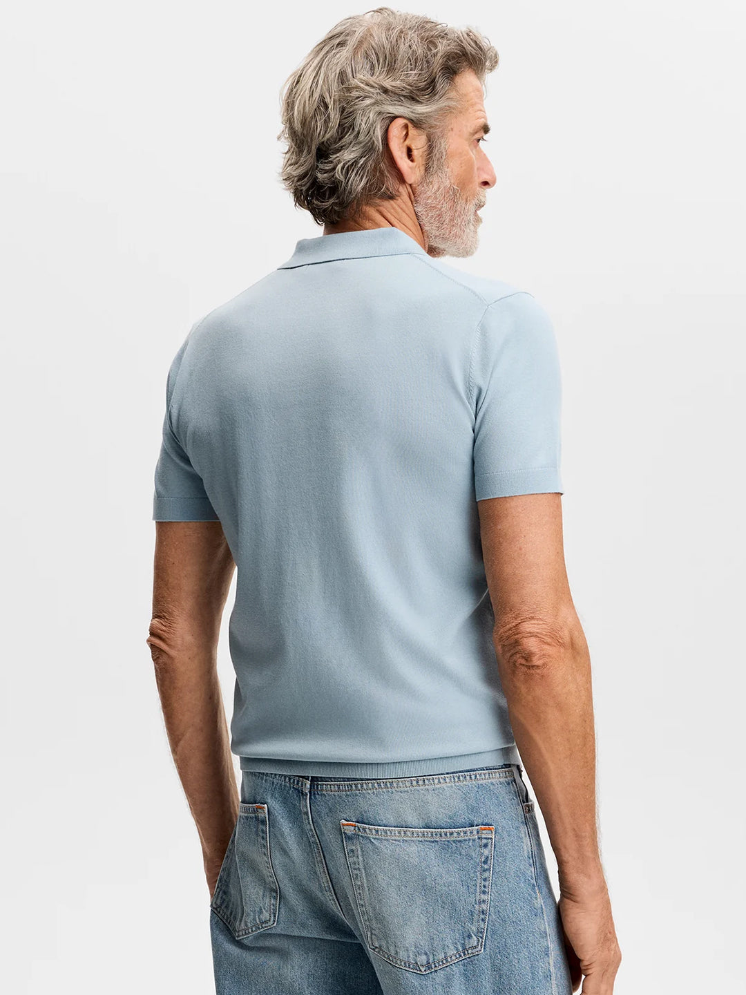 Ridge Knitted Polo T-shirt