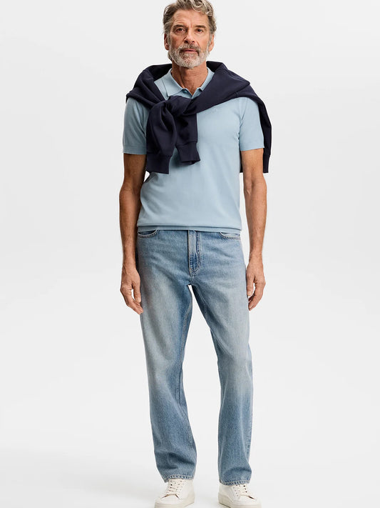 Ridge Knitted Polo T-shirt