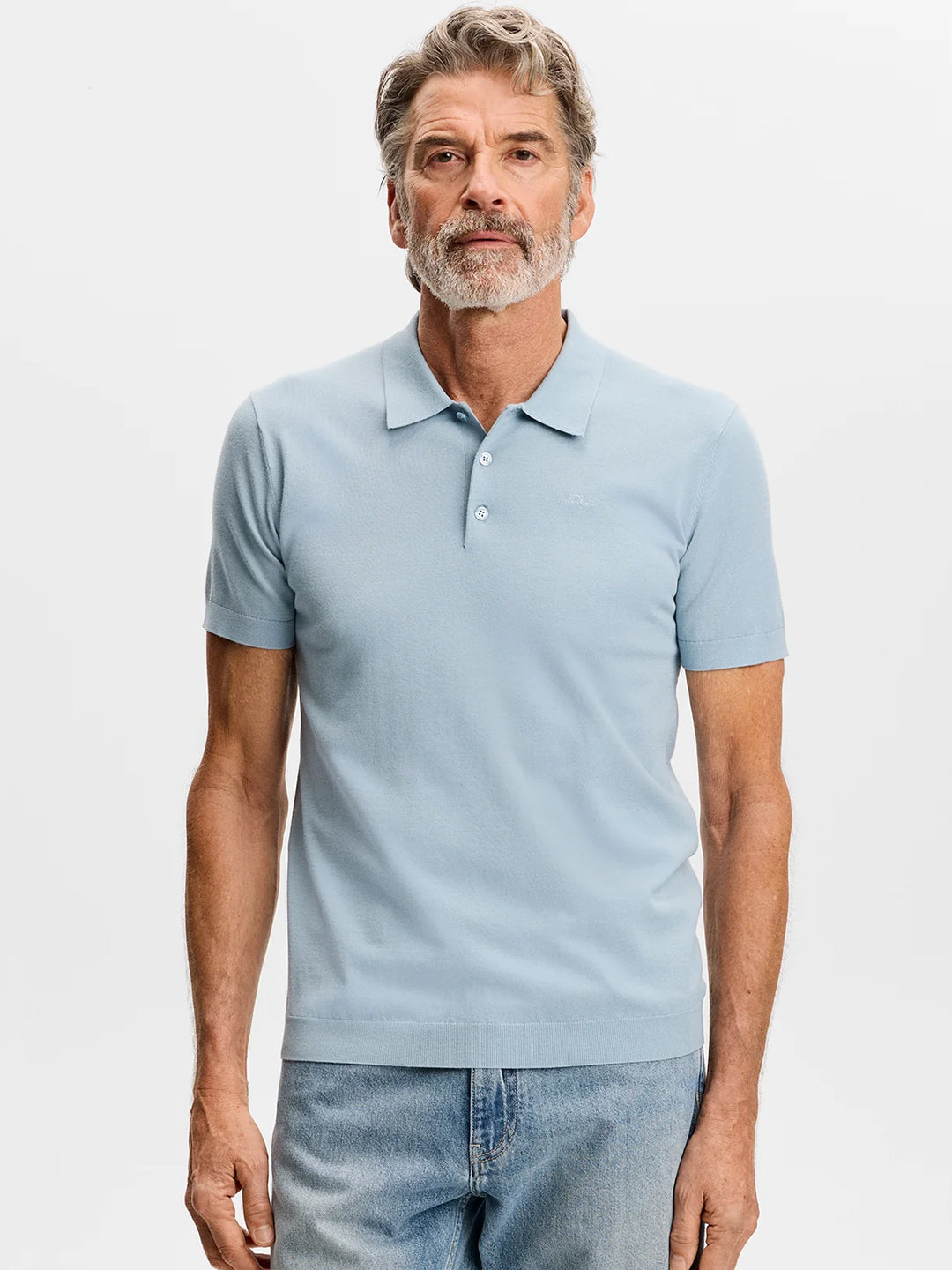 Ridge Knitted Polo T-shirt
