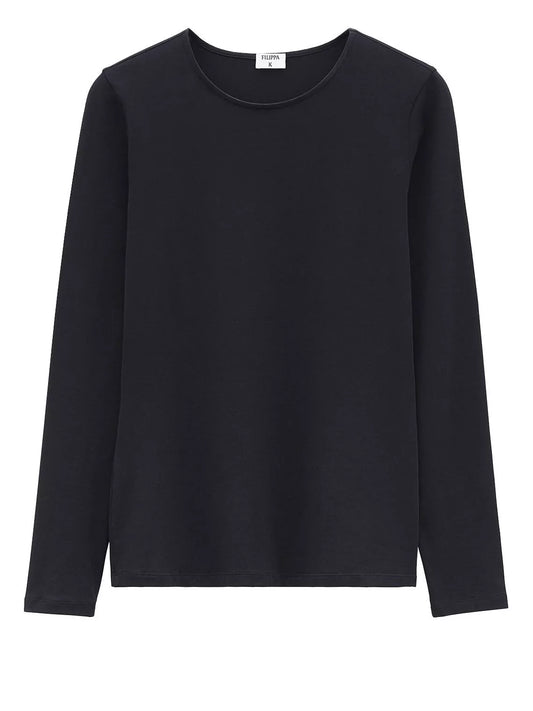 Cotton Stretch Long Sleeve Top