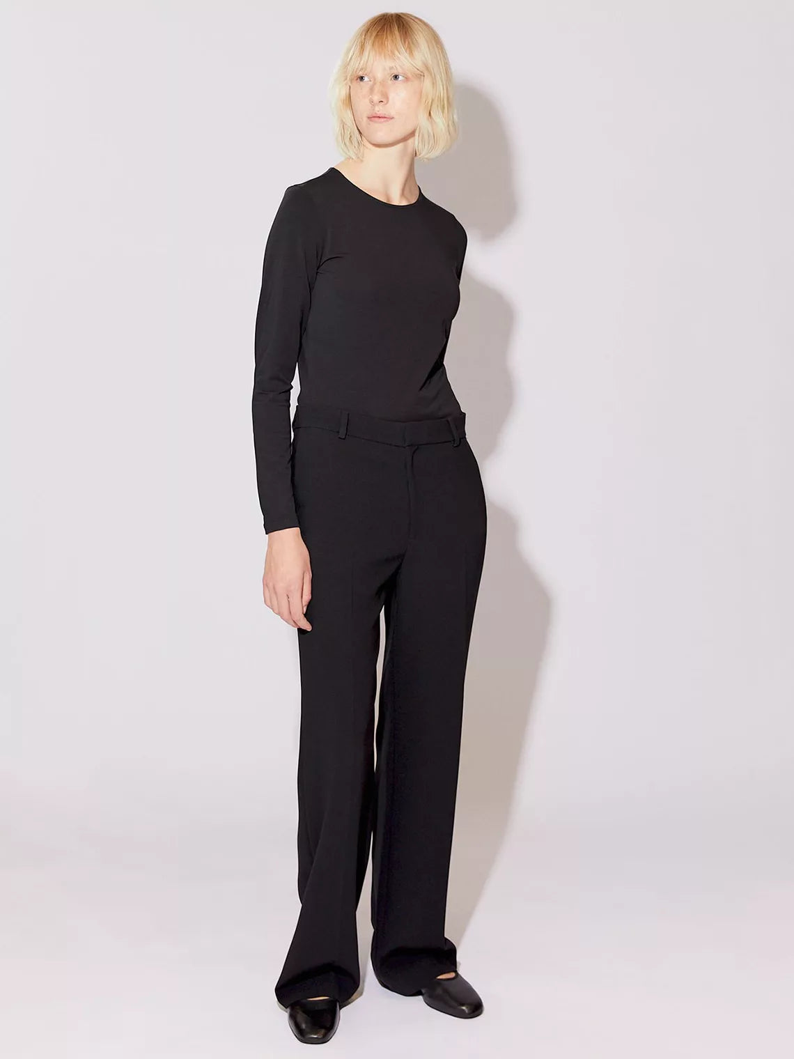 Cotton Stretch Long Sleeve Top
