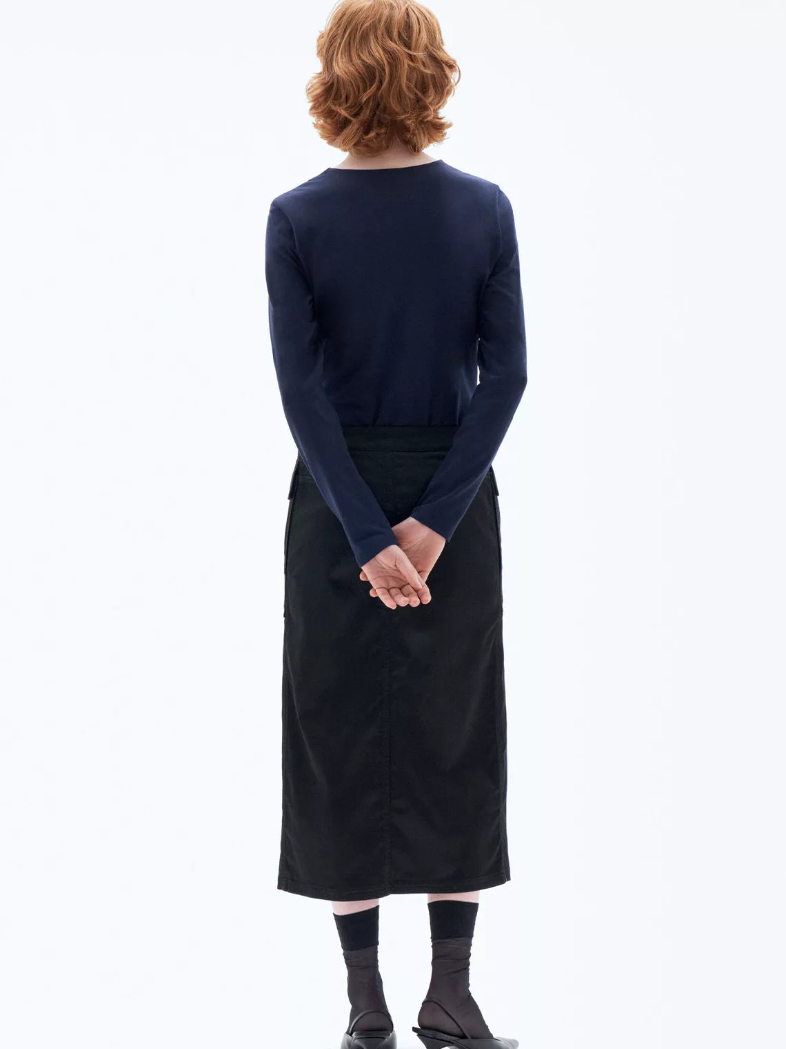 Cotton Stretch Long Sleeve Top