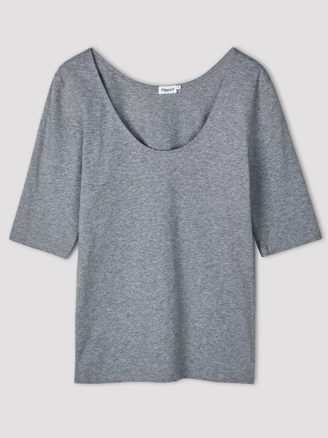 Cotton Stretch Scoop Neck Top