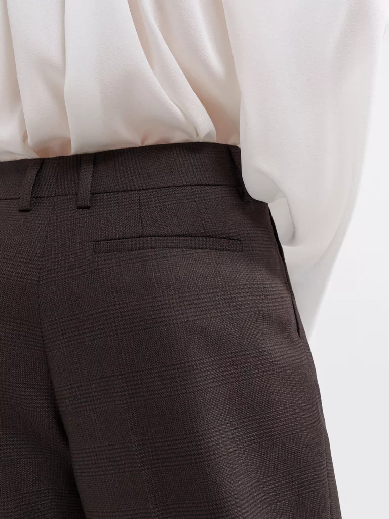 A0000-Kinley-Check-Trouser-Filippa-K-Brown-Houndstooth-Back-Close-Up-Check