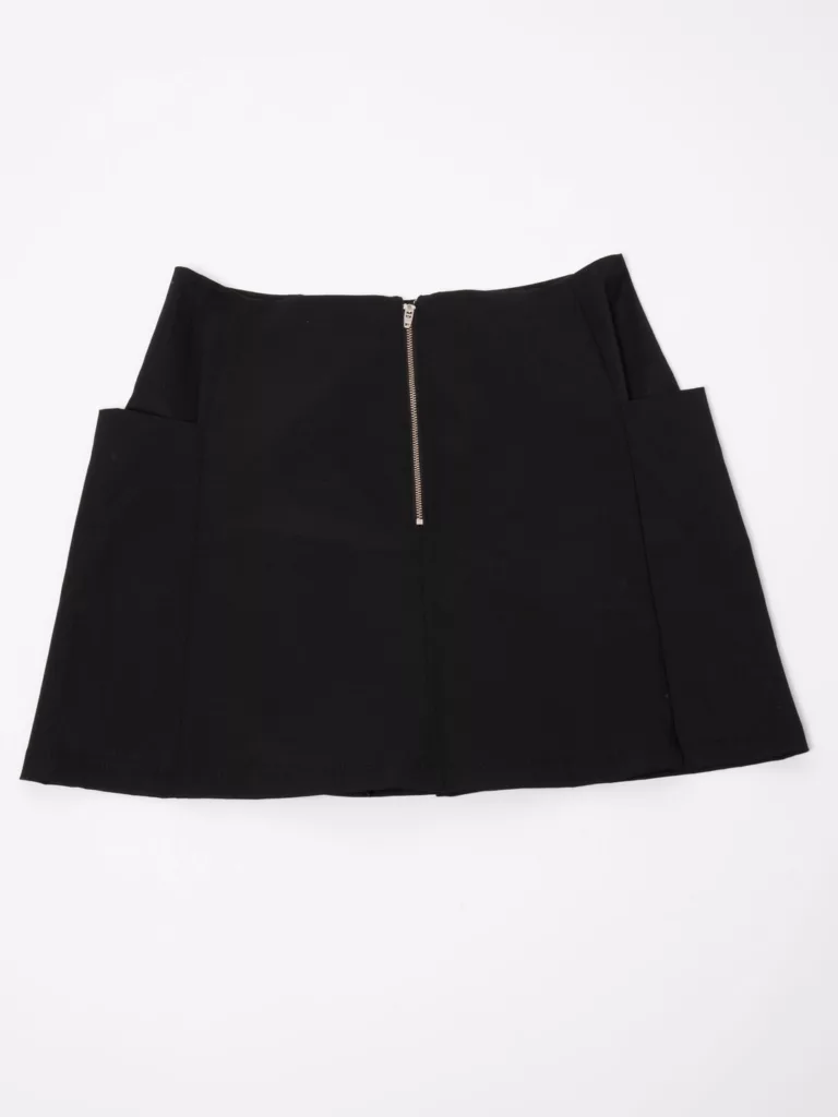 A0112-Pocket-Twill-Skirt-Filippa-K-Black-Back-Flat-Lay