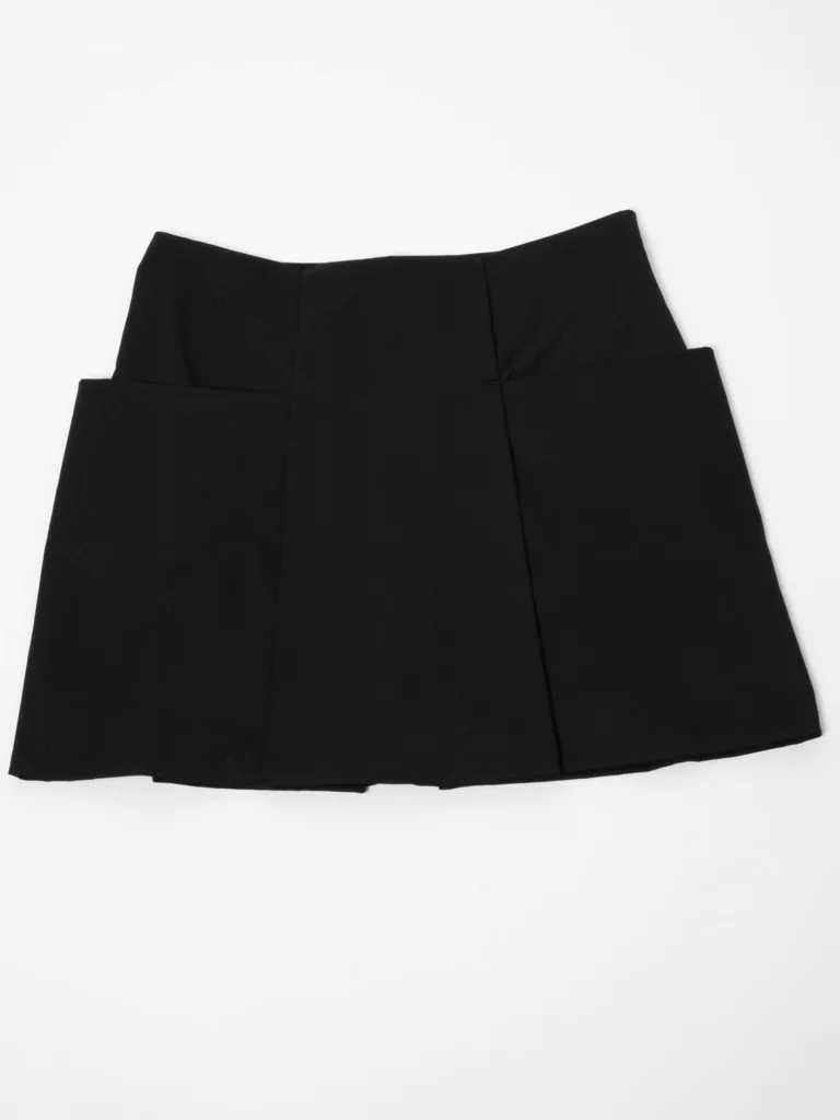A0112-Pocket-Twill-Skirt-Filippa-K-Black-Front-Flat-Lay