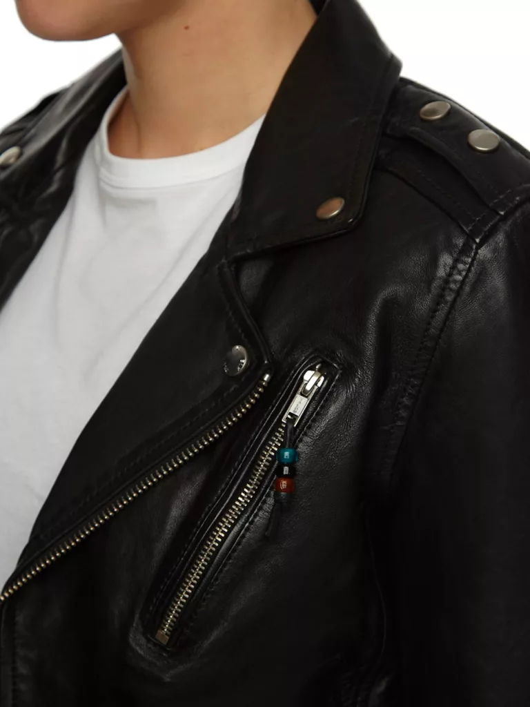 A0132-Leather-Jacket-1-Blk-Dnm-Black-close-up-zip