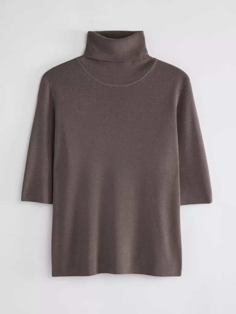 A0951-Merino-Elbow-Sleeve-Top-Filippa-K-Dk-Taupe-Front-Flat-Lay