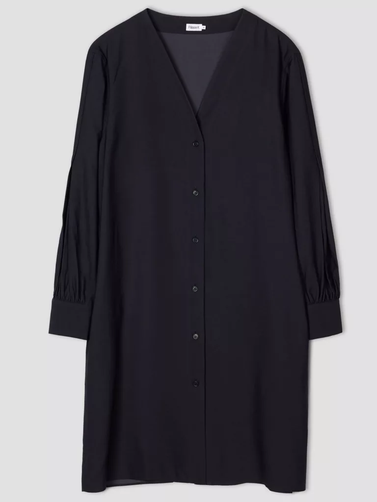 A1004-Isobel-Shirt-Dress-Filippa-K-Black-Flat-Lay