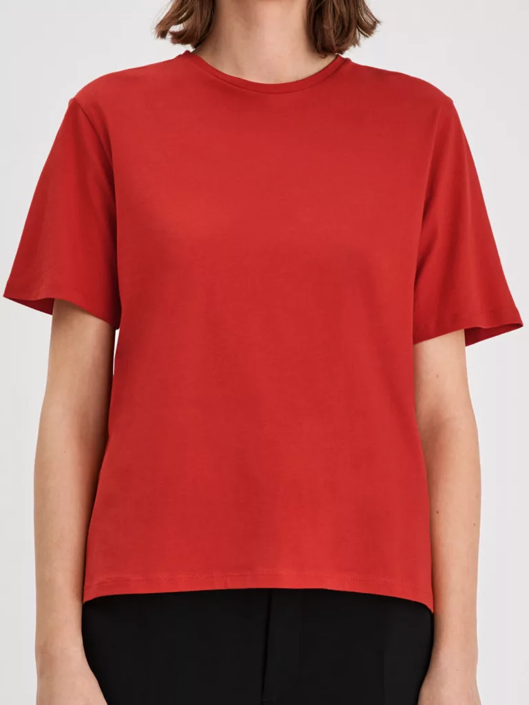 A1032-Annie-Cotton-T-shirt-Filippa-K-Red-Orange-Front