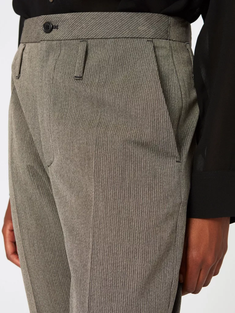 A1066-Law-Trouser-Hope-Sthlm-Khaki-Grey-Stripe-Side-Close-Up-Fabric