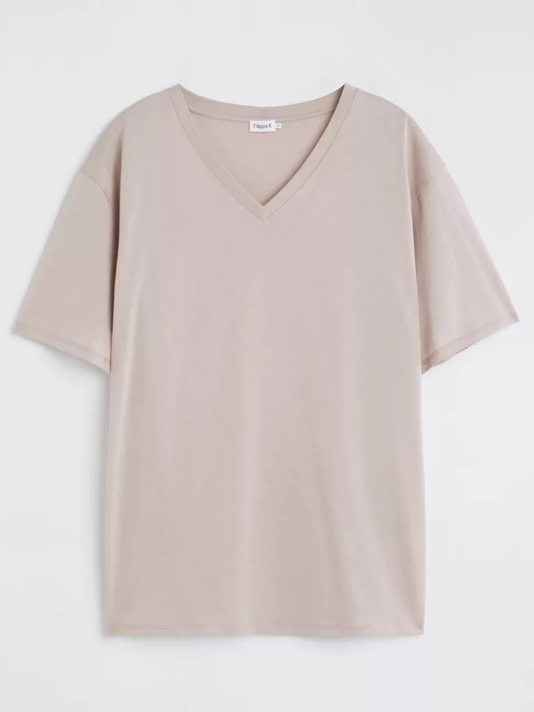 A1127-Soft-Cotton-V-neck-T-shirt-Filippa-K-Light-Beige-Front-Flat-Lay