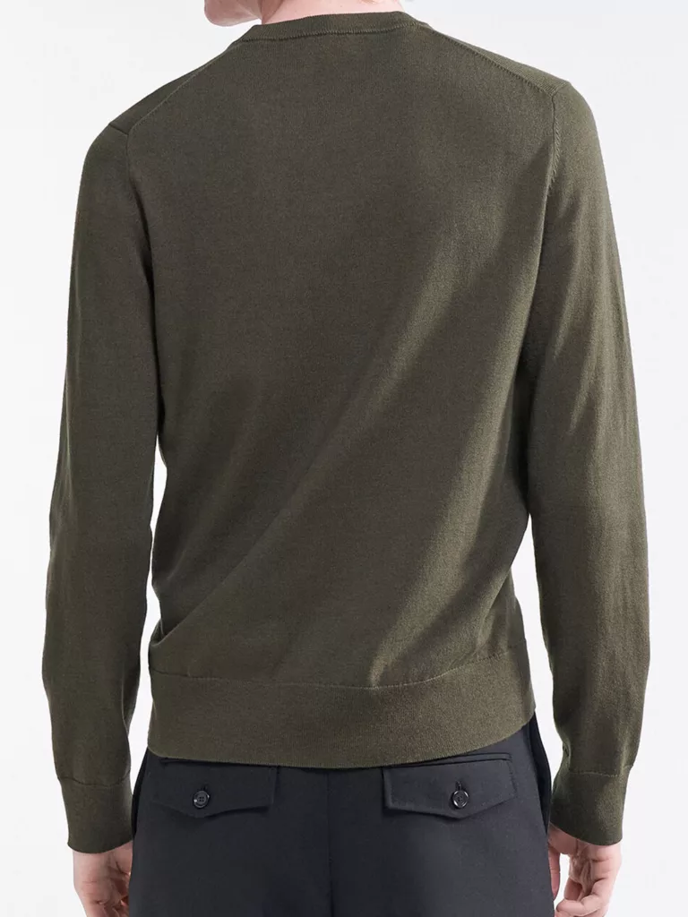B0000-Cotton-Merino-Sweater-Filippa-K-Dark-Forest-Green-Back