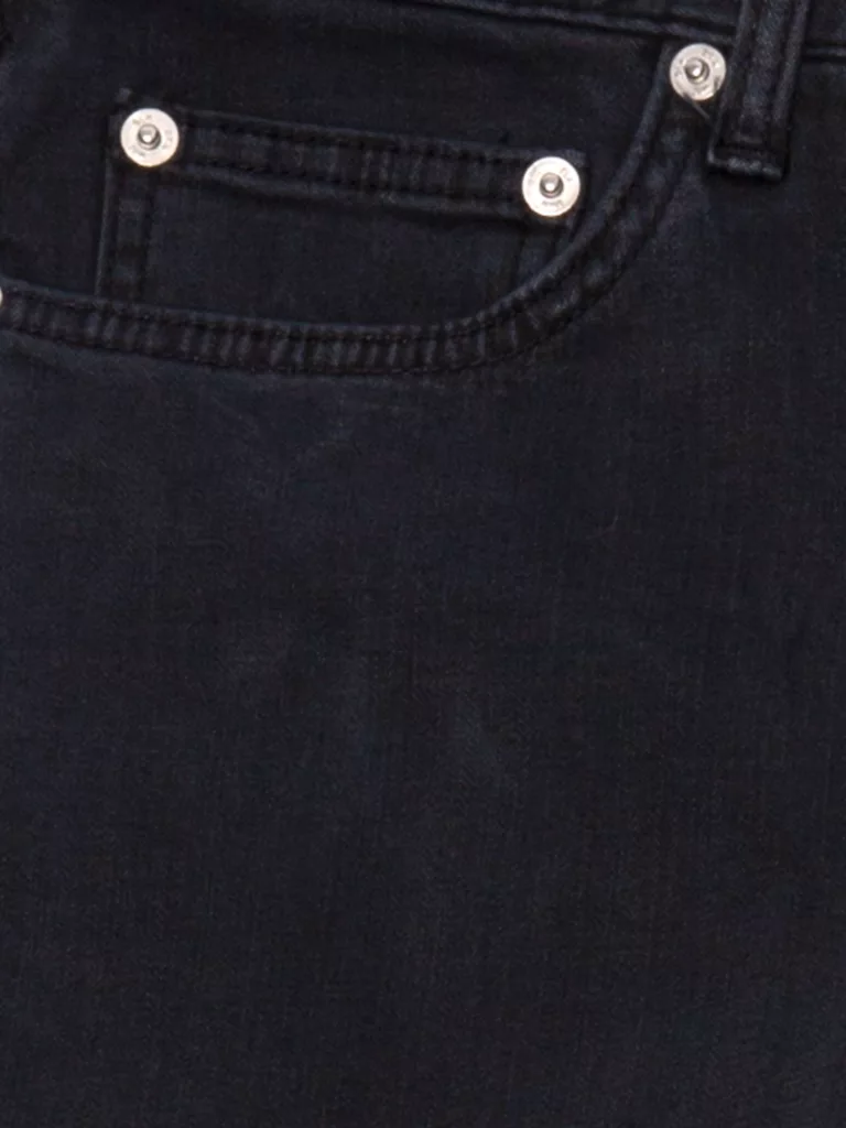 B0173-Jeans-25-Blk-Dnm-Howard-Black-Front-Close-Up-Fabric
