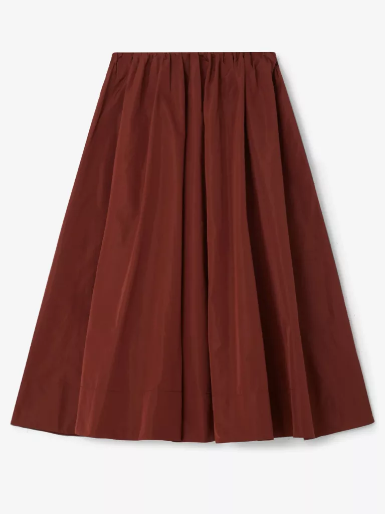 A1226-A-Lined-Silk-Skirt-HOD-Masala-Red-Flat-Lay