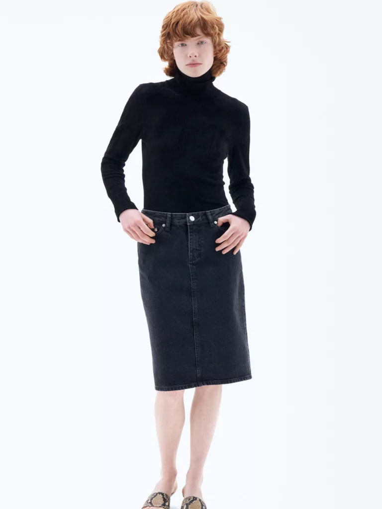 A1231-Denim-Midi-Skirt-Filippa-K-Charcoal-Black-Full-Body