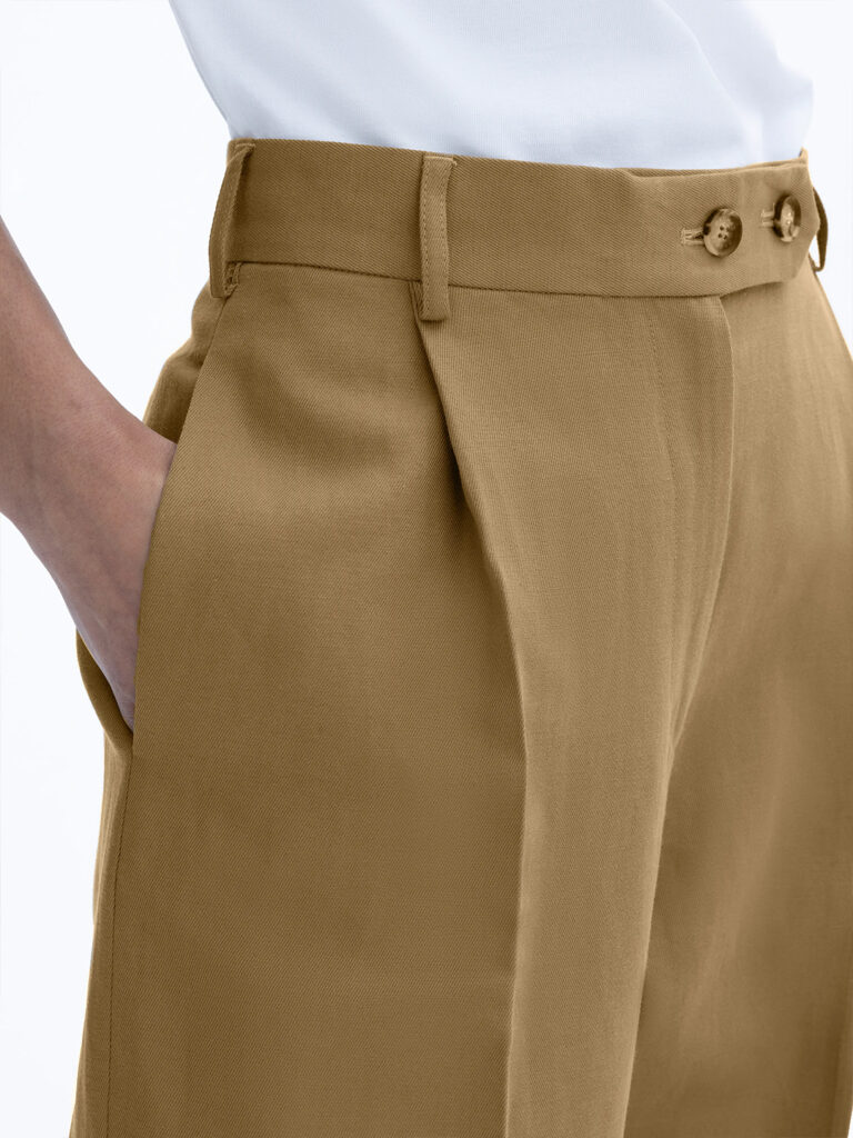 A1241-Pleated-Trouser-House-Of-Dagmar-Warm-Taupe-Close