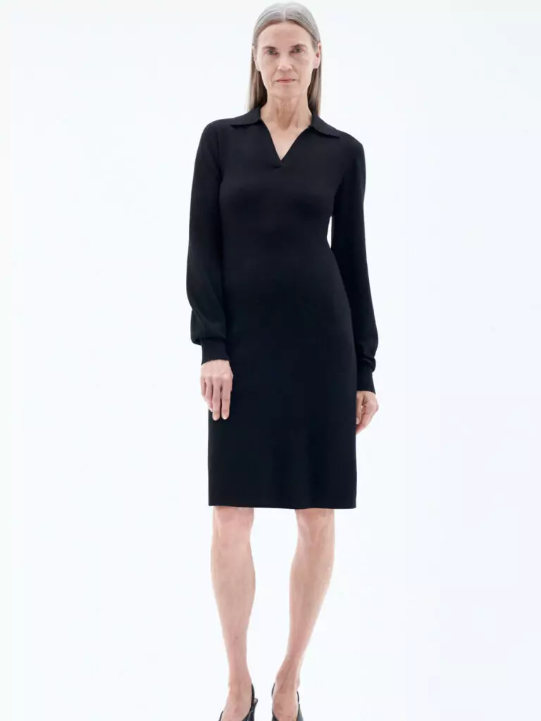 A1244-Knit-Polo-Dress-Filippa-K-Black-Full-Body