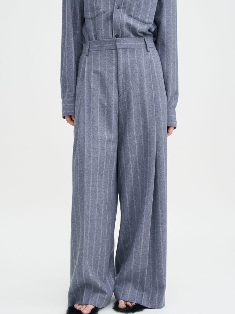 A1262-Wide-Pleated-Striped-Trousers-FK-Grey-Blue-Stripe-Front