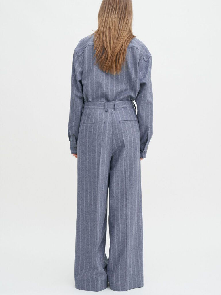 A1262-Wide-Pleated-Striped-Trousers-FK-Grey-Blue-Stripe-Full-Body-Back